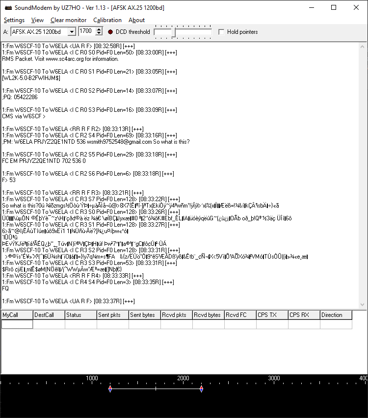 soundmodem with decoded output